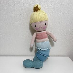 Cuddle + Kind Skye the Mermaid Plush Knit Handmade Doll 20"